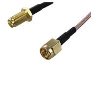 Agmoctz SMA Macho a SMA Tuerca Hembra Bulkhead Crimp RG316 coaxial Cable Puente Pigtail 15cm