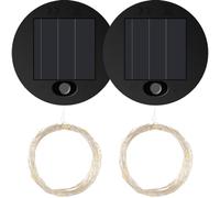 Agmoctz Tapa de Linterna de Panel Solar LED Superior de Repuesto de Luz Solar de 2 Piezas para Linternas Colgantes Al Aire Libre IP65 A Prueba de Agua