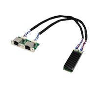 Agmoctz Tarjeta de Red Gigabit Ethernet de Doble Puerto M.2 B+M I226-T2 de Industrial de 2,5 Gbps. Adaptador Gigabit Ethernet.
