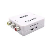 Agmoctz VGA una AV Mini Convertidor Adaptador Escalador Soporte 1080P VGA2AV Convertidor PC una TV HD Computadora una TV