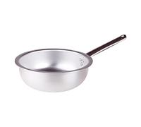 Agnelli ALMA111BM20 Sartén para saltear Pasta y arroz con Mango Tubular de Acero Inoxidable, Aluminio Profesional de 3 mm, 20 cm