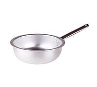 Agnelli ALMA111BM36 Sartén para saltear Pasta y arroz con Mango Tubular de Acero Inoxidable, Aluminio Profesional de 3 mm, 36 cm