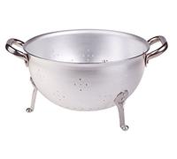 Agnelli ALMA11522 Colador de 3 pies con 2 manijas de Acero Inoxidable, Aluminio Profesional de 3 mm, 22 cm