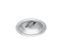 Agnelli ALMA12938 Tapa Redonda Pesada con Puente, Aluminio Profesional 3 mm, 38 cm, Acero Inoxidable, Plateado