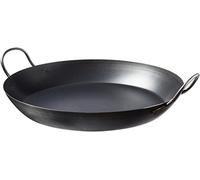Agnelli Paella sartenes para Pan, Hierro, con 2 Asas en Acero Inoxidable, Negro, 48 cm