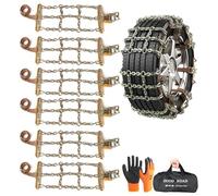 Agnuk - 6 cadenas de nieve gruesas para camiones, SUV, nieve, hielo, arena y barro (ancho del neumático 195-235 mm)