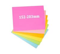 Agoer 6 notas adhesivas grandes, 6 colores, XXL, 203 x 152 mm, notas adhesivas de colores, notas adhesivas para crear lista para oficina, estudio, hogar, 50 hojas por unidad