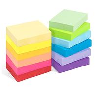 Agoer Notas Adhesivas - Pack de 12 Mini Bloc de Notas de 12 Colores, 50 x 38 mm, 1200 Hojas Super Sticky