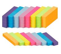 Agoer Pack de 40 Notas Adhesivas - 15 x 50 mm Mininotas Marcadores Adhesivos - 8 Colores Marcapaginas Adhesivos - 100 hojas/bloc - 4000 pcs Notas Adhesivas Índices para Marcadores/Estudio/Oficina