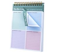 Agoer Planificador de listas de tareas en francés, sin fechar, planificador semanal, escritura por ambas caras, A5, 160 hojas, cuaderno espiral con tapa dura para tareas, planificador de tareas para