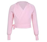 Agoky Chaquetas de Danza Ballet Niñas Cardigan Abrigo de Algodón Manga Larga Elegantes para Vestido Ballet Gimnasia Otoño Invierno Bolero Infantil Casual Rosa 3-4 Años