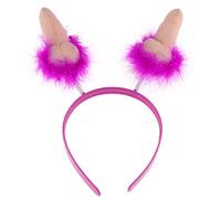 Agoky Diadema de Diversión Diademas de Pelo con Pene Mujer Hombres para Despedida de Solteros Adultos Juguete Cosplay Diademas Divertido Broma Decoración Cabeza de Fiesta Rosa Roja A One_Size
