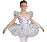 Agoky Maillot De Danza Ballet Niña Traje del Lago Los Cisnes Body Clásico Actuación En El Escenario Blanco 7-8 años