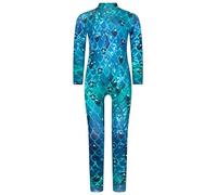Agoky Maillot De Deportivo para Niñas Disfraz con Escamas De Pez Bañador Una Piezas De Sirena Maillot Gimnasia Rítmica Disfraz Princesa Sirena Cosplay Verde D 7-8 años
