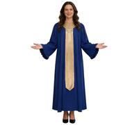 Agoky Ropas Coro Iglesia Mujer Ropa De Ministro O Pastor Ropa De Pastor Clero para El Púlpito Fotografía Pin Azul Real S
