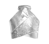 Agoky Top Corto Metálico para Niñas Camiseta Corto Sin Mangas Traje De Baile De Salón Latino De Jazz Ropa De Baile Actuación Plateado 5-6 años