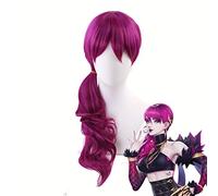 Agony's Embrace K/DA Evelynn Reddish Violet Long Wig Cosplay Disfraz KDA Mujer Pelucas de pelo sintético resistente al calor MZ-1331