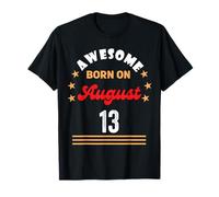 Agosto 13 Cumpleaños Impresionante Nacido el 13 de Agosto Vintage Camiseta