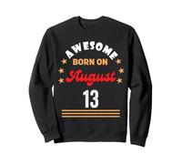 Agosto 13 Cumpleaños Impresionante Nacido el 13 de Agosto Vintage Sudadera