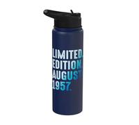 Agosto 1957 Cumpleaños Año 1957 Edición Limitada Stainless Steel Insulated Water Bottle