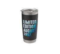 Agosto 1957 Cumpleaños Año 1957 Edición Limitada Vaso térmico de acero inoxidable de doble pared