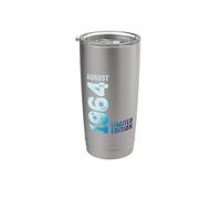 Agosto 1964 Año 1964 Retro 1964 Vintage Edición Limitada Vaso térmico de acero inoxidable de doble pared