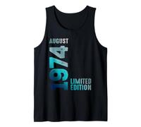 Agosto 1974 Año 1974 Vintage 1974 Edición Limitada Camiseta sin Mangas