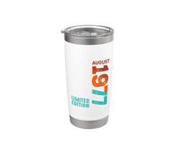 Agosto 1977 Año 1977 Retro 1977 Vintage 1977 Desde 1977 Vaso térmico de acero inoxidable de doble pared