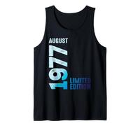 Agosto 1977 Año 1977 Retro 1977 Vintage Edición Limitada Camiseta sin Mangas