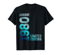 Agosto 1980 Año 1980 Vintage 1980 Edición Limitada Camiseta