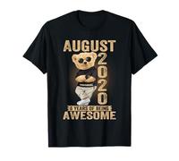 Agosto 2020 6º cumpleaños 2026 Mujer 6 años Oso de Peluche Camiseta