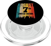Agosto 7 Edición Limitada Retro Vintage Cumpleaños PopSockets PopGrip para MagSafe