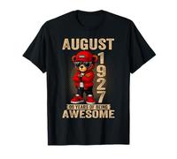 Agosto 99 Cumpleaños Hombres Mujeres 1927 Impresionante Oso de Peluche Camiseta