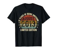 Agosto Cumpleaños EST 2013 Edición Limitada Vintage 13th Camiseta