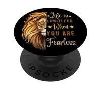 Agosto Cumpleaños Zodiaco Leo Temporada León Motivación Hombres Mujeres PopSockets PopGrip Adhesivo
