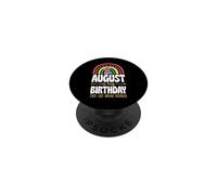Agosto es mi cumpleaños, sí, Todo el Mes, Boho Rainbow PopSockets PopGrip Adhesivo