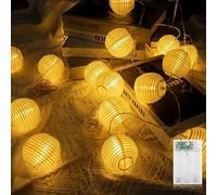 AGOTD Guirnalda Luminosa LED, 16 Farolillos Funciona Con Pilas, Impermeable Decoración Exterior y Interior para Fiesta/Boda/Ceremonia/Jardín/Casa