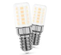 AGOTD Lámpara para nevera E14 LED 3W, 405LM Luz Blanca Cálida 2700K, reemplaza bombilla halógena de 30W-50W, Ángulo de haz de 360°, 80Ra, Bombilla para frigorífico, máquina de coser, 230V AC, Pack de