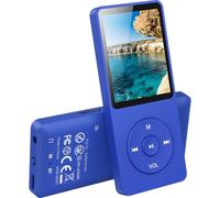 AGPTEK 32GB Reproductor MP3 Bluetooth 5.3, MP3 con Altavoces, HiFi Lossless Music Player Portátil, Radio FM/Soporte de Grabación, MP3 Deportivo, (Auriculares no incluidos), Azul