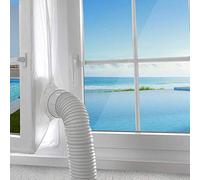 AGPTEK 400CM Aislamiento Ventanas para Aire Acondicionado Móvil y Secadora, Sello de Ventanas Impermeable, Anti UV, Anti-Mosquitos, con Dual Cremallera, Deshumidificador