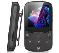 AGPTEK 64GB Clip Reproductor MP3 Deportivo Bluetooth 5.3, HiFi MP3 Player Portátil sin Pérdida, Radio FM, Podómetro Inteligente, Fotos, Soporta hasta 128 GB (Negro)