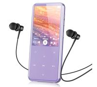 AGPTEK 64GB MP3 Reproductor Bluetooth 5.3, M3 2.4" Pantall Metal Morado MP3