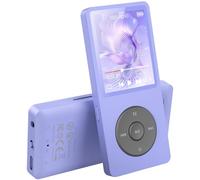 AGPTEK 64GB Reproductor MP3 Bluetooth 5.3 con Altavoces Portátil, Púrpura