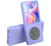 AGPTEK 64GB Reproductor MP3 Bluetooth 5.3, MP3 con Altavoces, HiFi Lossless Music Player Portátil, Radio FM/Soporte de Grabación, MP3 Deportivo, (Auriculares no incluidos), Púrpura