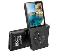 AGPTEK 64GB Reproductor MP3 Bluetooth 5.3,MP3 Player, Reproductor MP3 Deportivo Portátil, 1.8" Pantalla de 70H de Reproducción, MP3 de Niños Radio FM, Externo hasta 128GB(Sin Auriculares) (Negro)