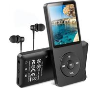 AGPTEK 64GB Reproductor MP3 Clásico, Reproducción de Música Hi-Fi sin Pérdidas, Reproductor MP3 Deportivo Walkman Portátil, Player Capacidad de Tarjeta TF hasta 128G(sin Tarjeta TF), Negro