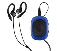 AGPTEK 64GB Reproductor MP3 con Clip, MP3 Deportivo Portátil con Radio FM | y Reproducción Aleatoria, Mini Reproductor de Música para Correr con Carcasa de Silicona y Auriculares con Cable, Azul