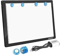 AGPTEK A4 Mesa de Luz para Dibujo LED con Panel Táctil Inteligente con Botón físico para Artistas, Dibujo, Animación, Tabla de Luz para Dibujar, Tablero de Luz, Diamond Painting Accesorio