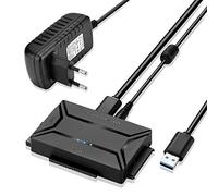 AGPTEK Adaptador USB 3.0 a SATA/IDE, Soporte 4TB para Discos 2.5/3.5"