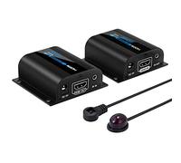 AGPTEK Extensor HDMI 1080P sobre CAT6/7/8 hasta 190feet (60m) a 1080p, soporta Deep Color, 3D con Mando a Distancia IR (LKV372A)